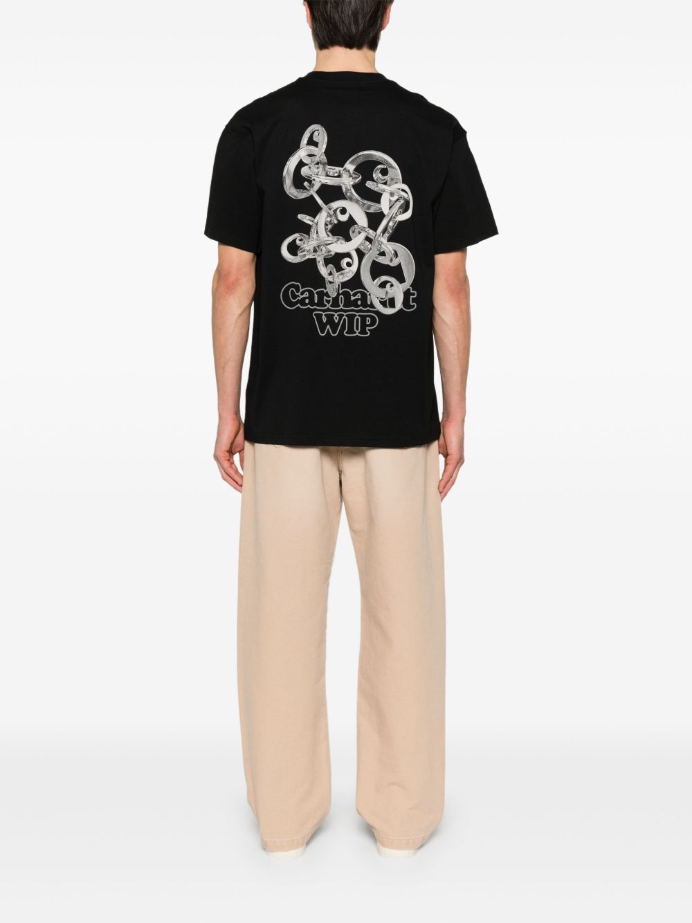 Linked Charms T-shirt Organic Cotton Single Jersey I034410 0M4XX BLACK SILVER CARHARTT WIP