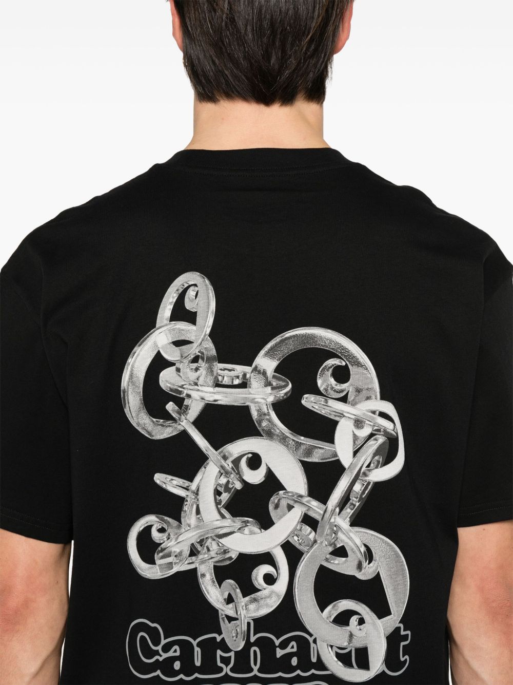 Linked Charms T-shirt Organic Cotton Single Jersey I034410 0M4XX BLACK SILVER CARHARTT WIP