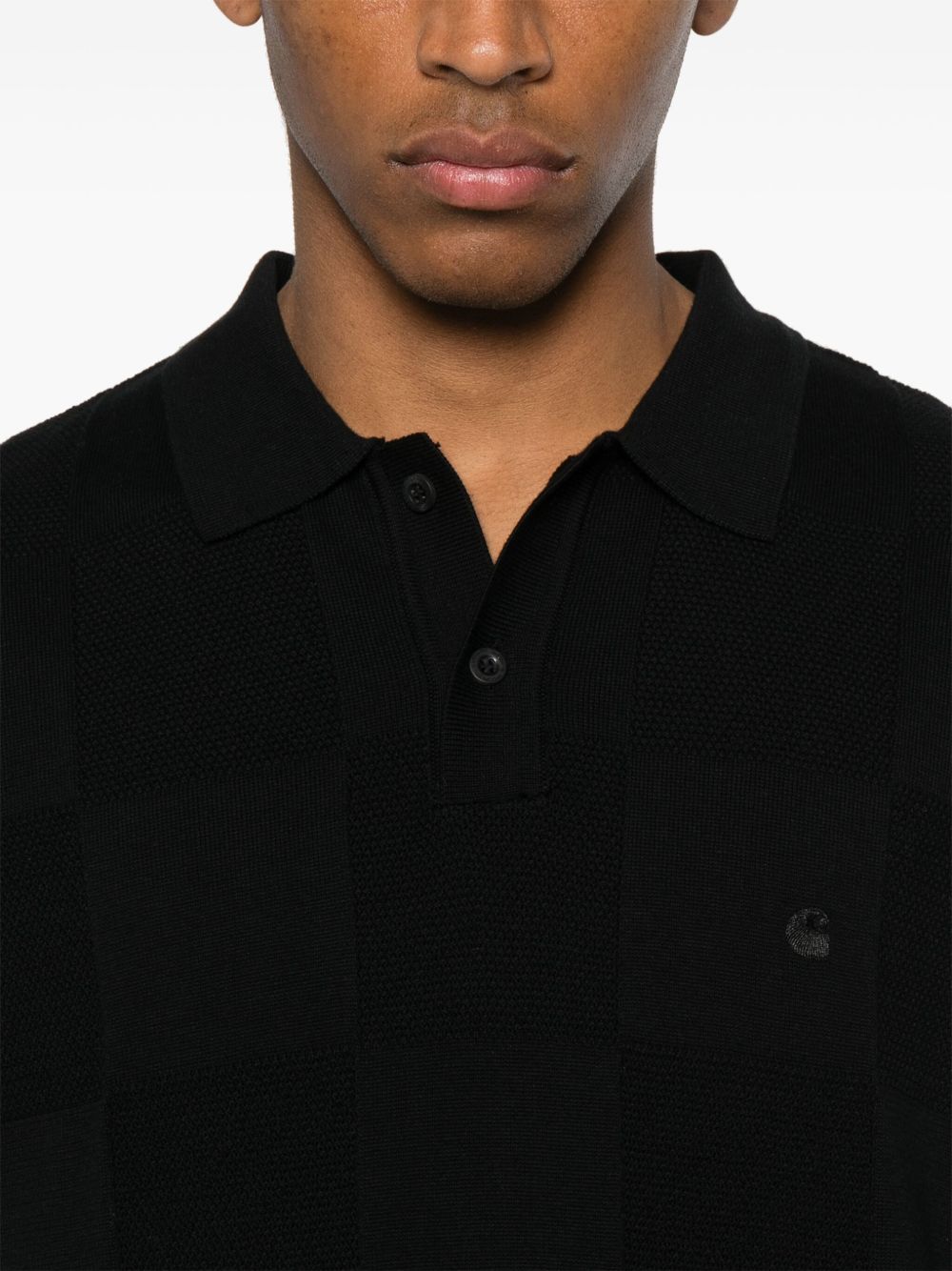 S/S CHECKER POLO COTTON I034535 89XX BLACK CARHARTT WIP