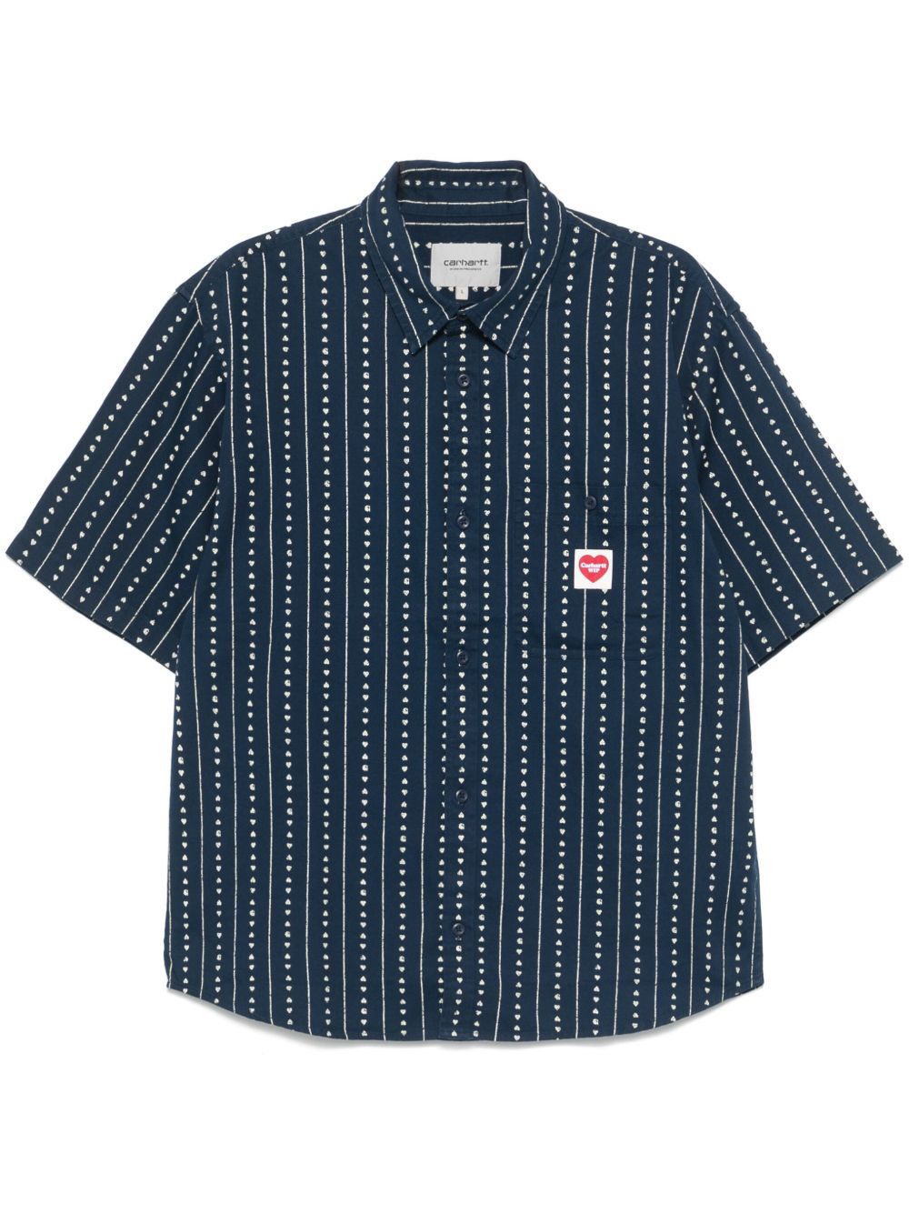 S/S DREWE SHIRT COTTON TWILL I034537 2RUXX HEART PINSTRIPE CARHARTT WIP