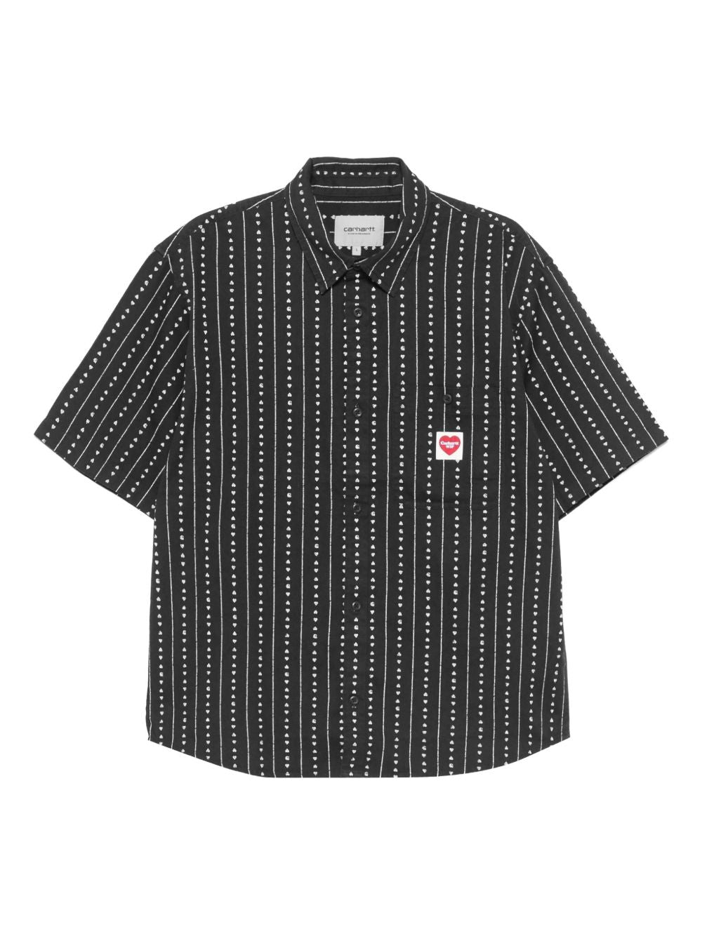 S/S DREWE SHIRT COTTON TWILL I034537 2S0XX BLACK NATURAL CARHARTT WIP