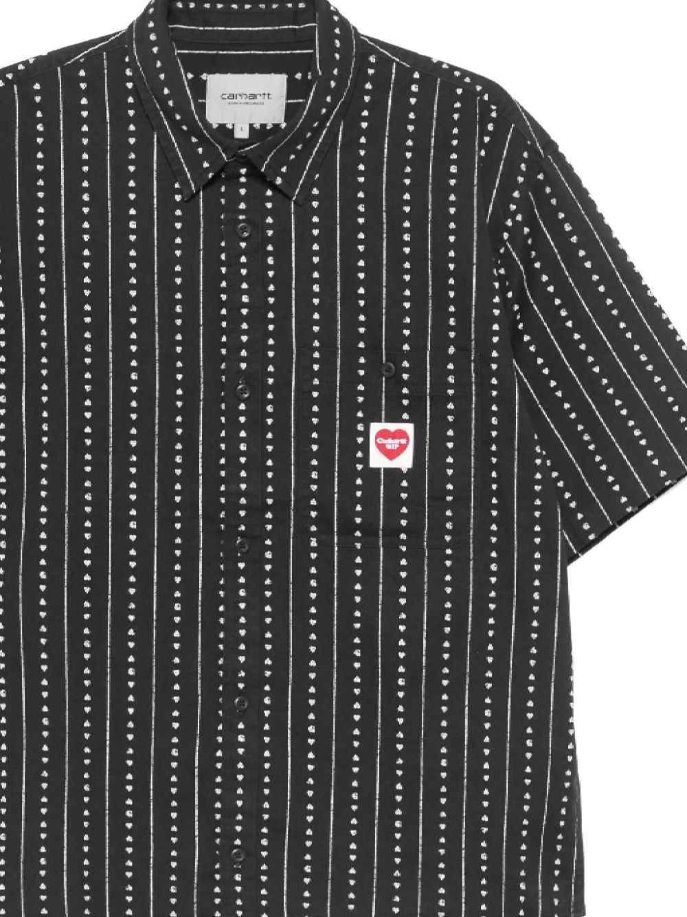 S/S DREWE SHIRT COTTON TWILL I034537 2S0XX BLACK NATURAL CARHARTT WIP