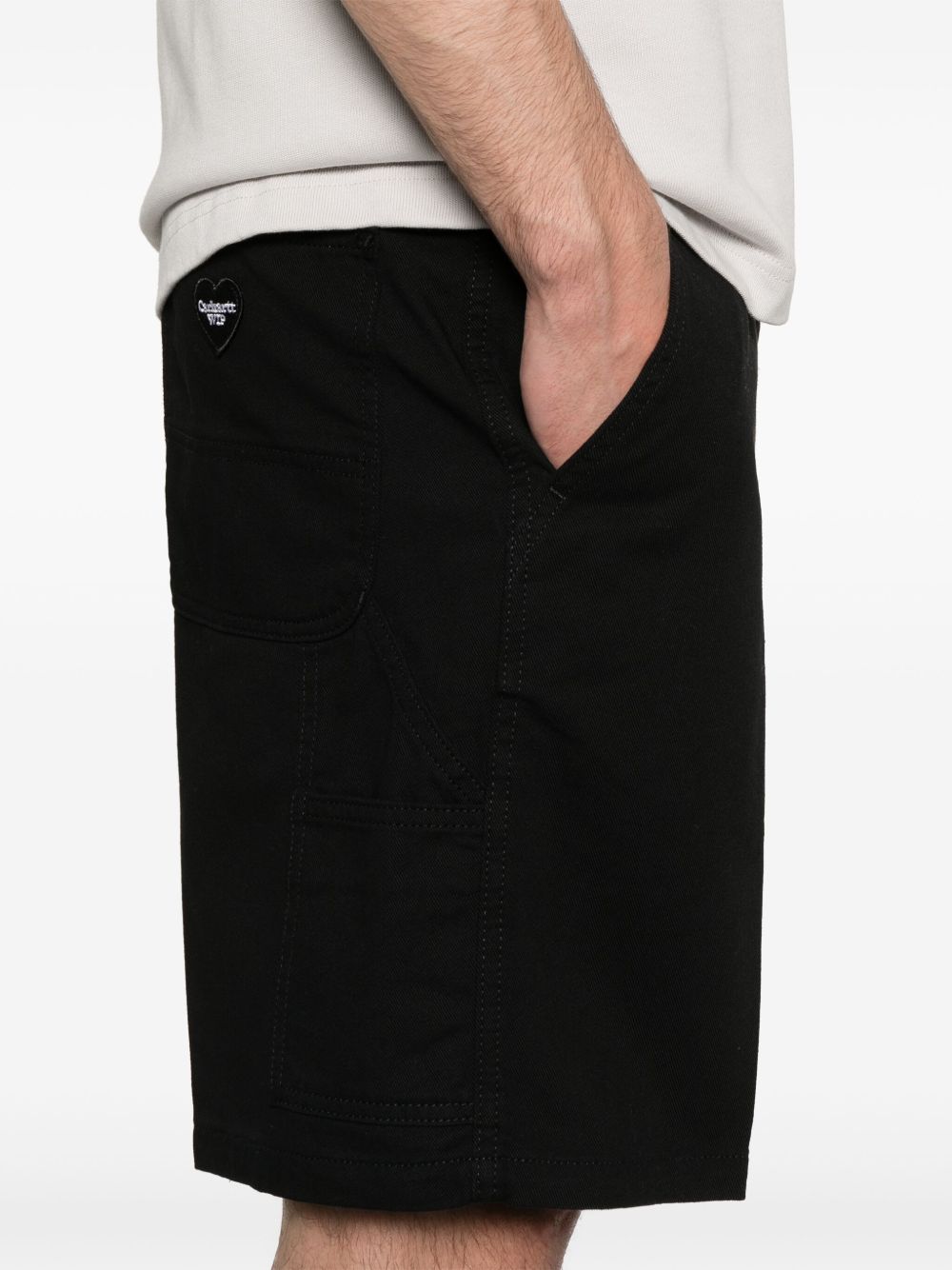 DREWE SHORT FOUNTAIN TWILL I034802 8902 BLACK RINSED CARHARTT WIP