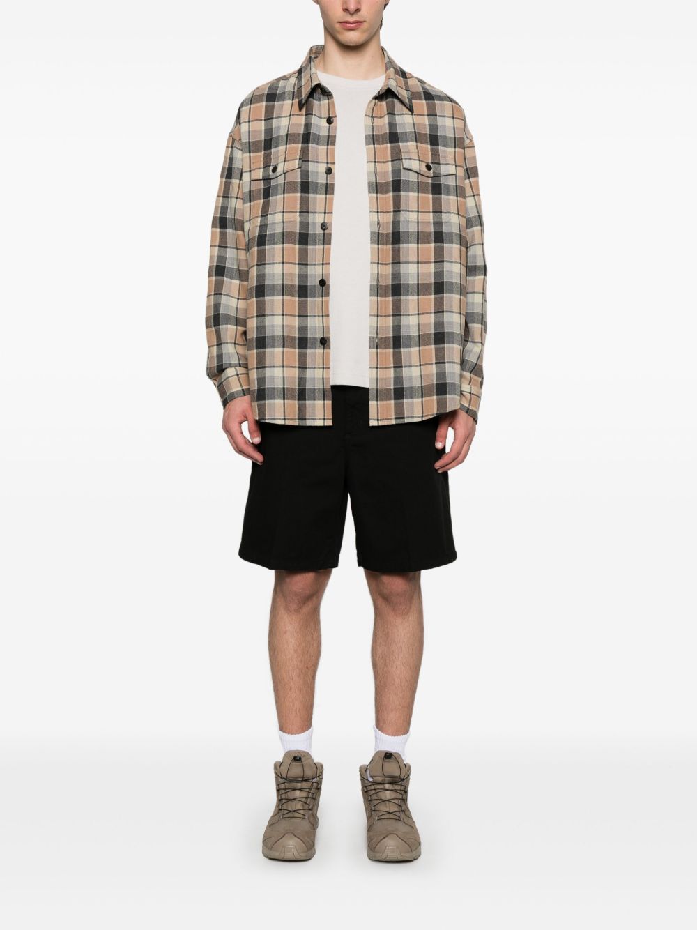 DREWE SHORT FOUNTAIN TWILL I034802 8902 BLACK RINSED CARHARTT WIP