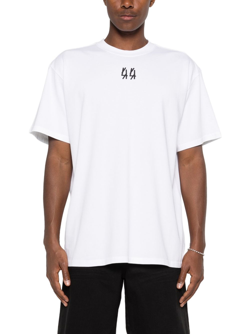 T-Shirt Con Stampa Frontale B0030556FA706 P764 OPTICAL WHITE 44 LABEL GROUP