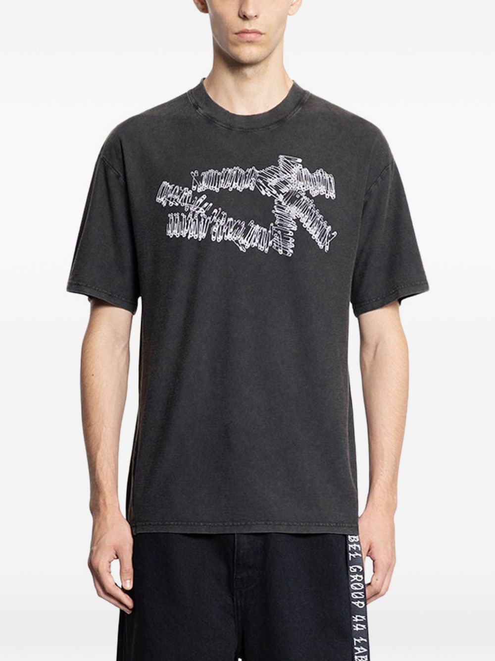 Relaxed Slim Tee B0030653FA725 P751 BLACK WHITE 44 LABEL GROUP