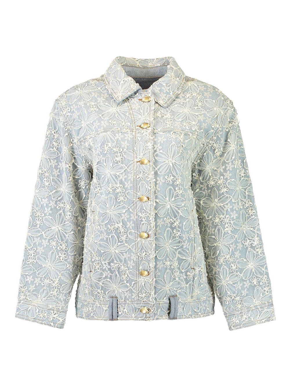 Bloom Lace Denim Jacket 26RE2006 WASHED AJE
