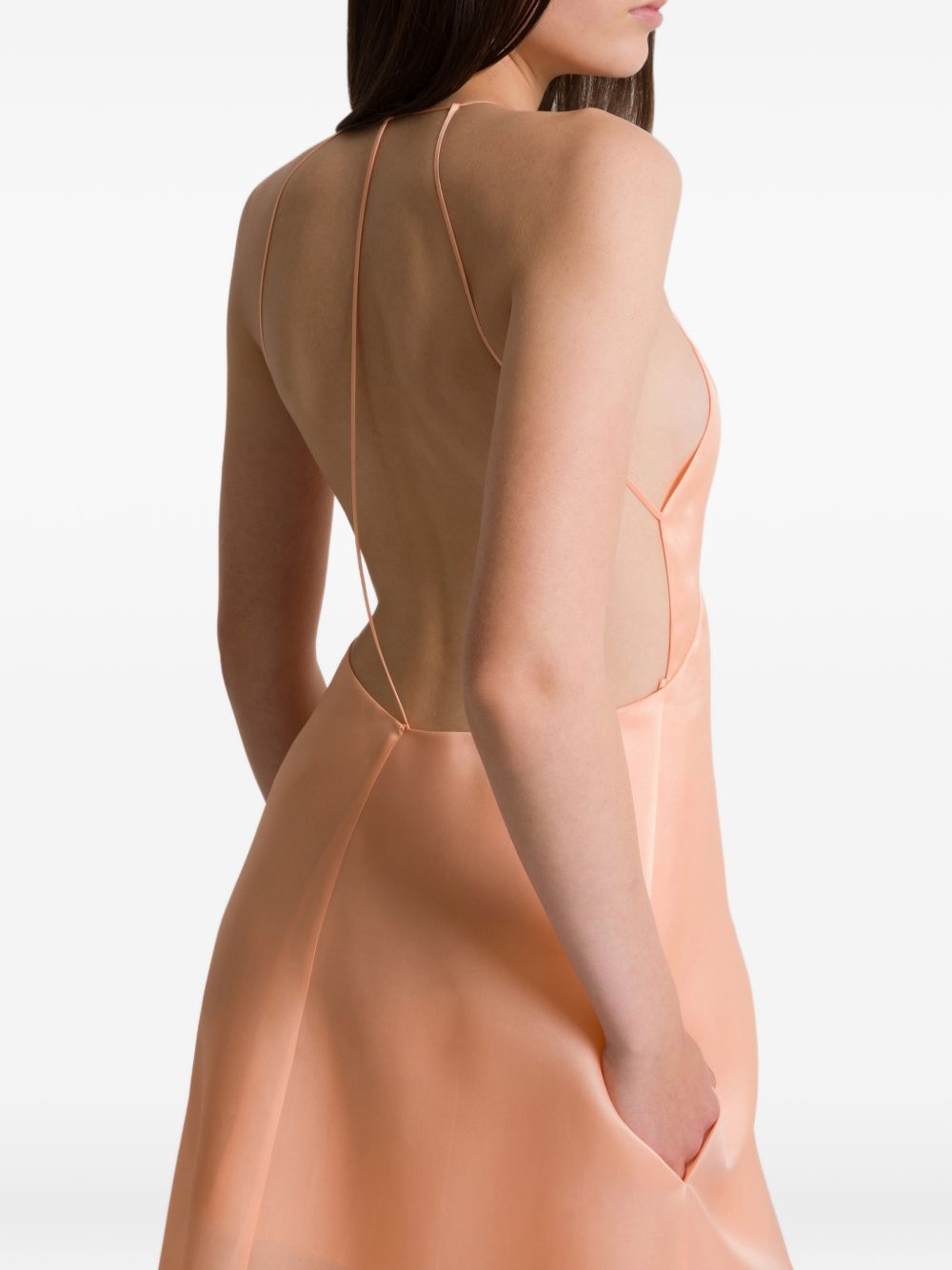 Open-back silk dress A04340119 0070 ROSA ALBERTA FERRETTI
