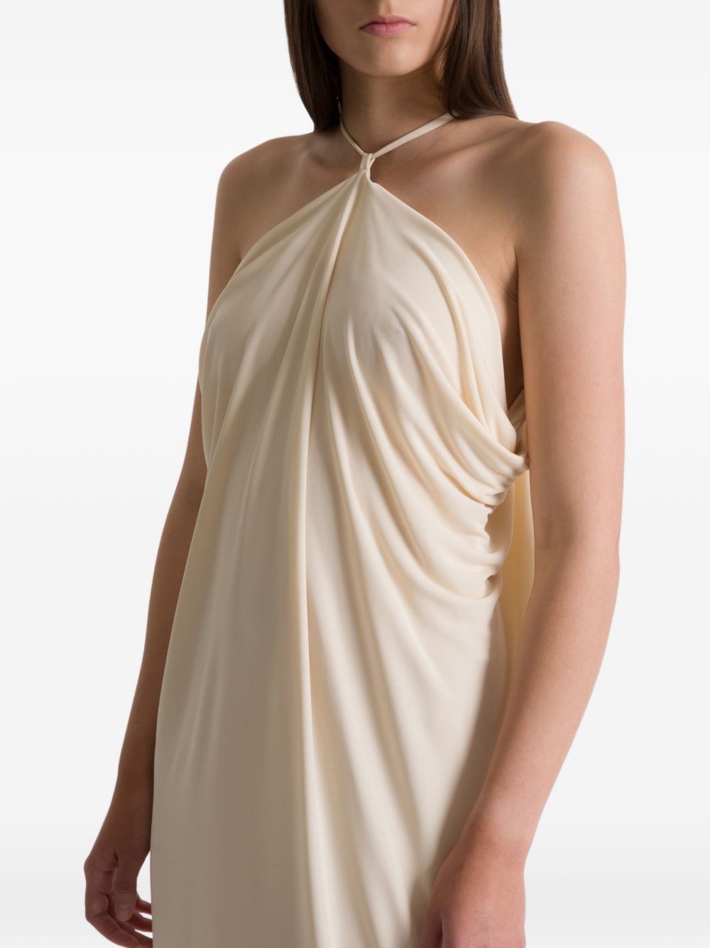 Abito lungo drappeggiato A04610124 0006 AVORIO ALBERTA FERRETTI