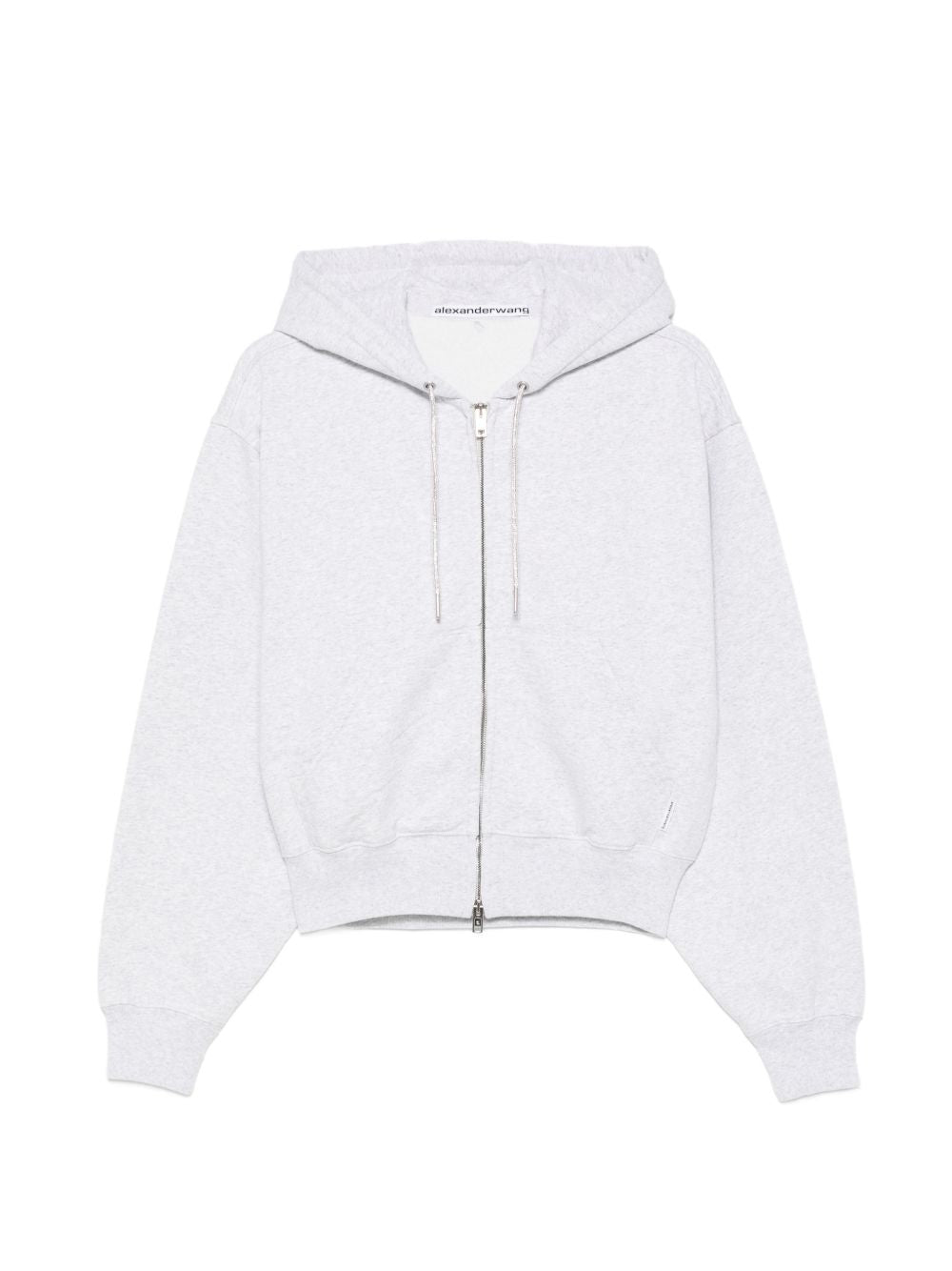 Cotton Terry Crystal Hoodie 1CC2262779 050 LIGHT HEATHER GRAY ALEXANDER WANG