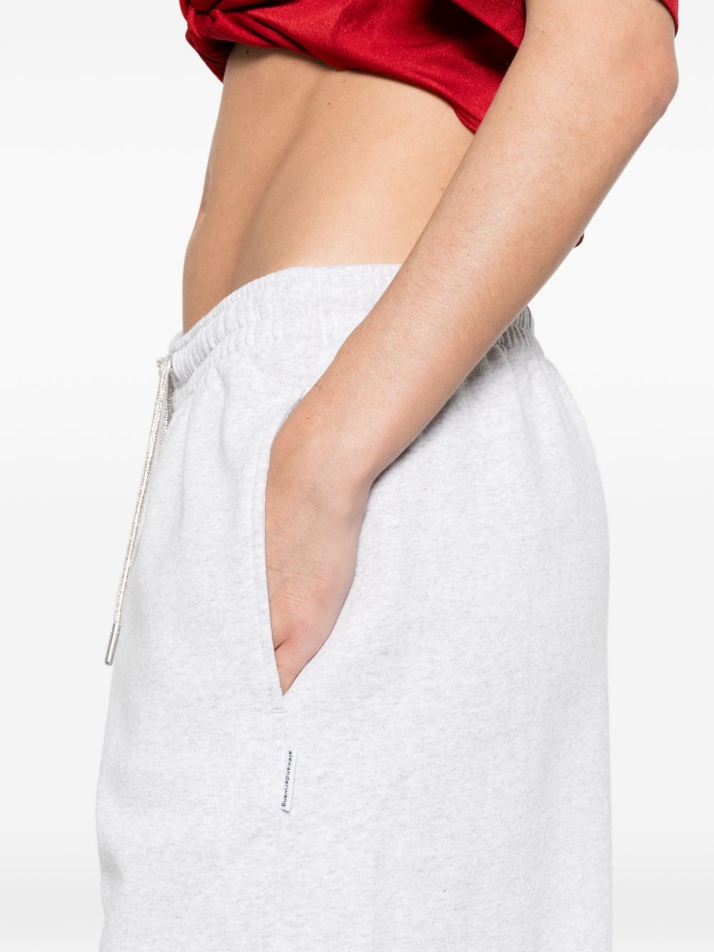 Cotton Terry Crystal Sweatpant 1CC2264040 050 LIGHT HEATHER GRAY ALEXANDER WANG