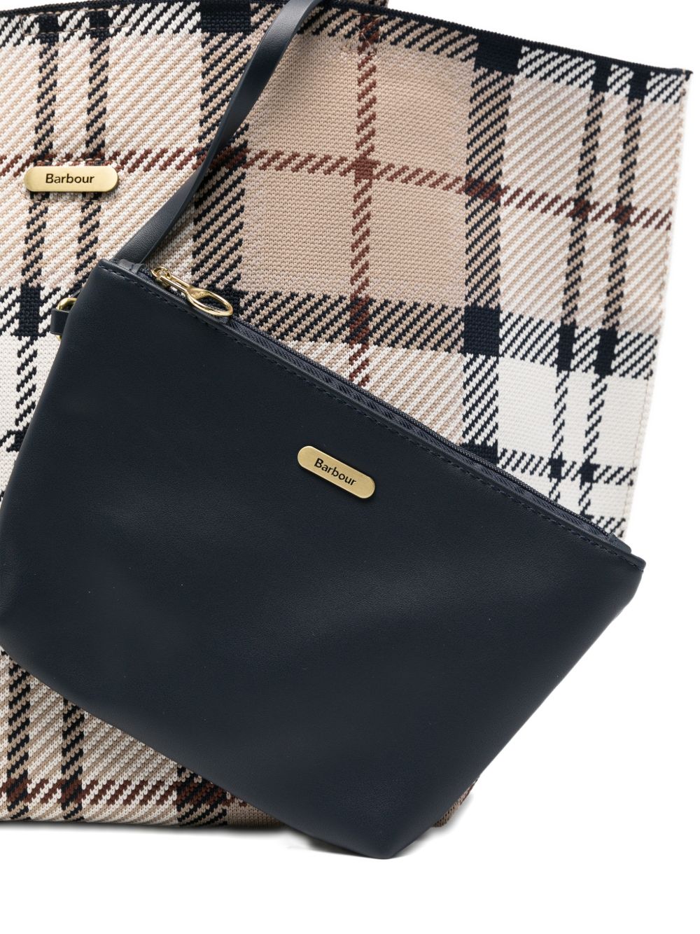 Borsa tote grande in tartan Layla LBA0517 BE71 ROSEWOOD TARTAN BARBOUR
