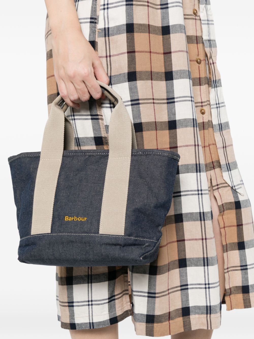 Mini borsa tote in denim Mya LBA0539 IN71 INDIGO BARBOUR