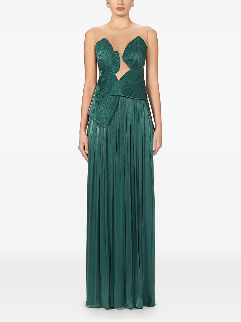 Serenne Lurex Georgette Gown PS2614 2472 EVERGREEN COSTARELLOS