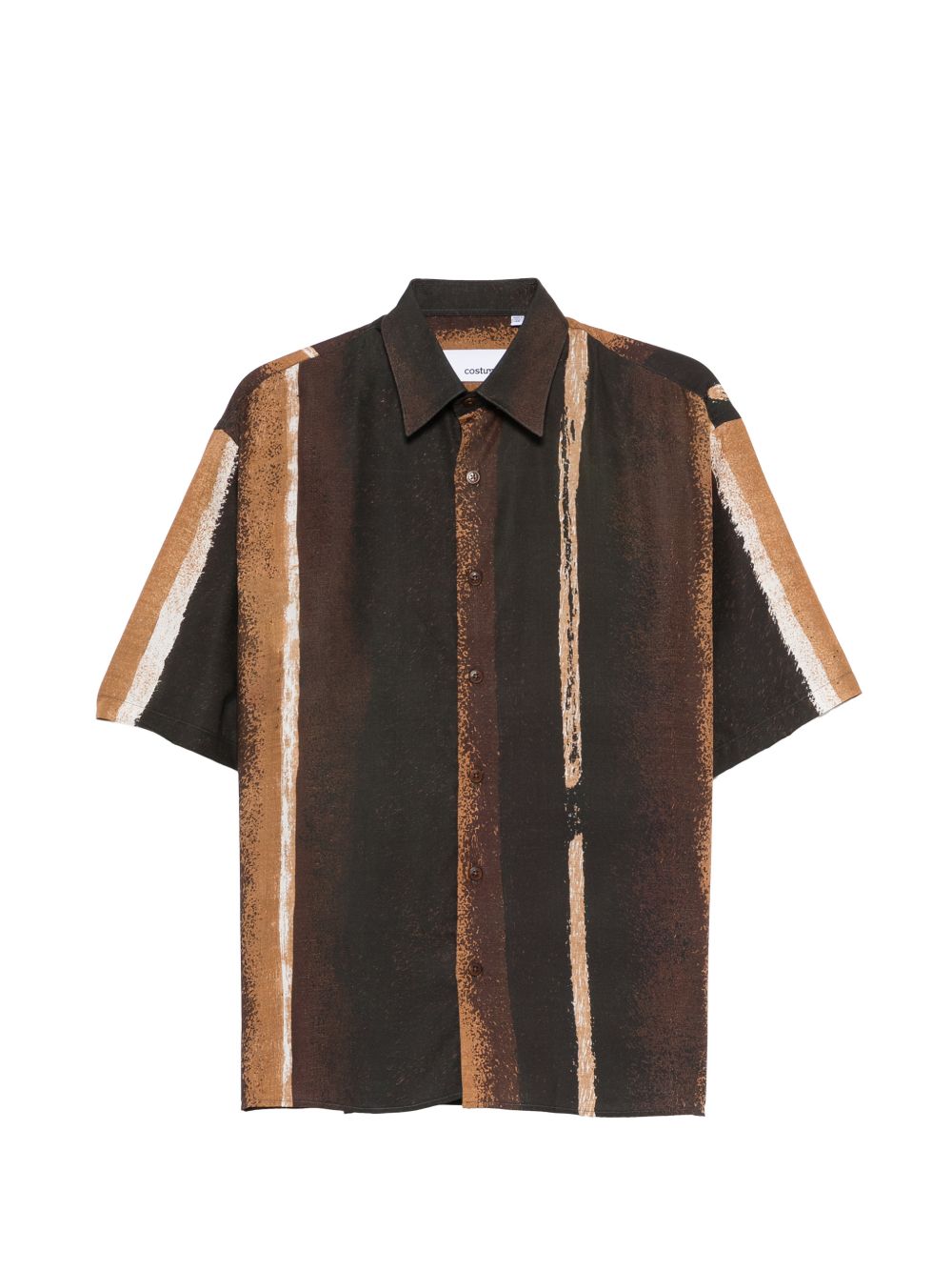 Camicia Eric Gaba Vivido 26S95GV G101 MARRONE ARANCIO COSTUMEIN