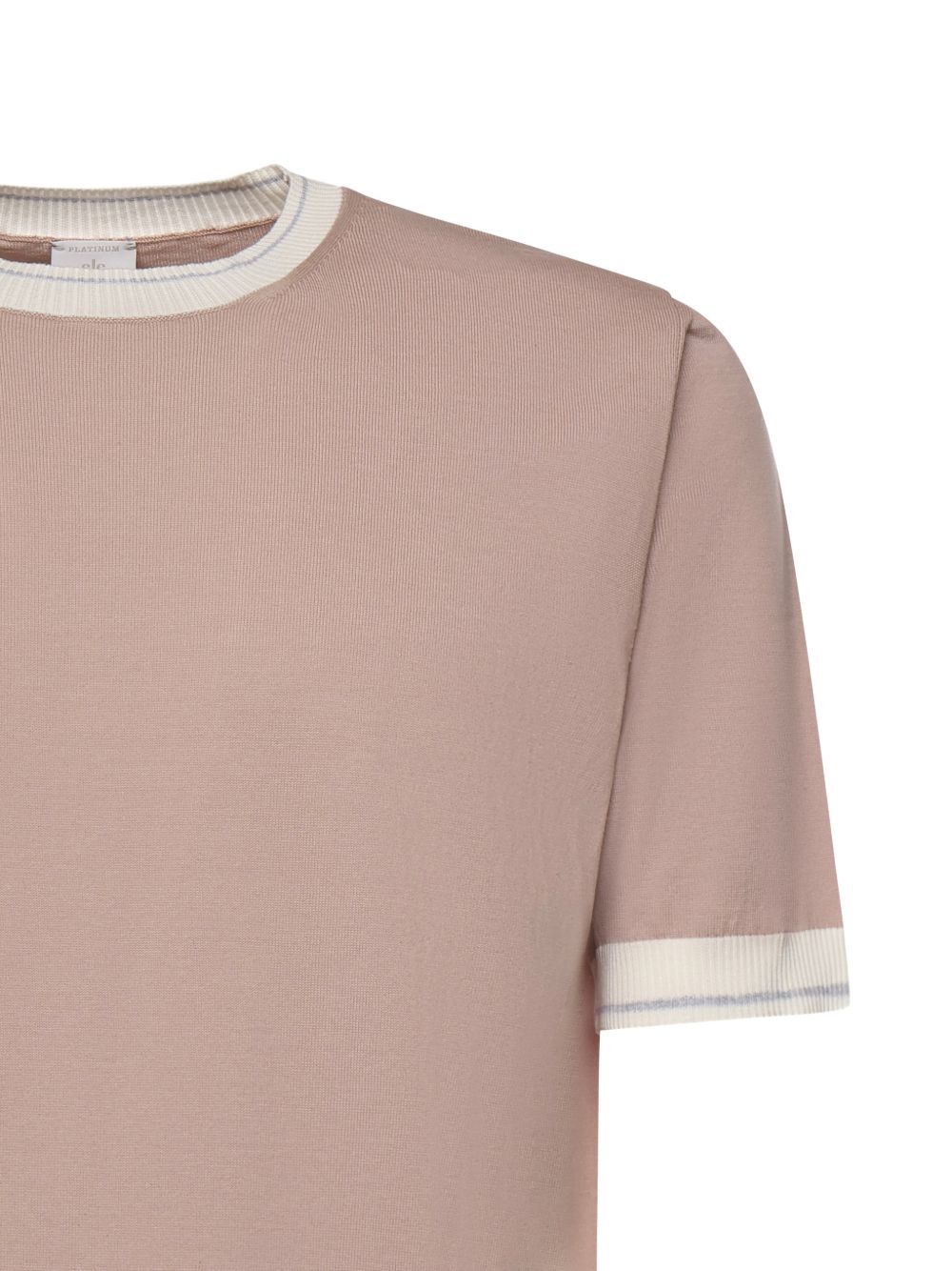 Maglia girocollo in cotone M76MAGM19MAG0M013 260113 CIPRIA BIANCO GRIGIO ELEVENTY