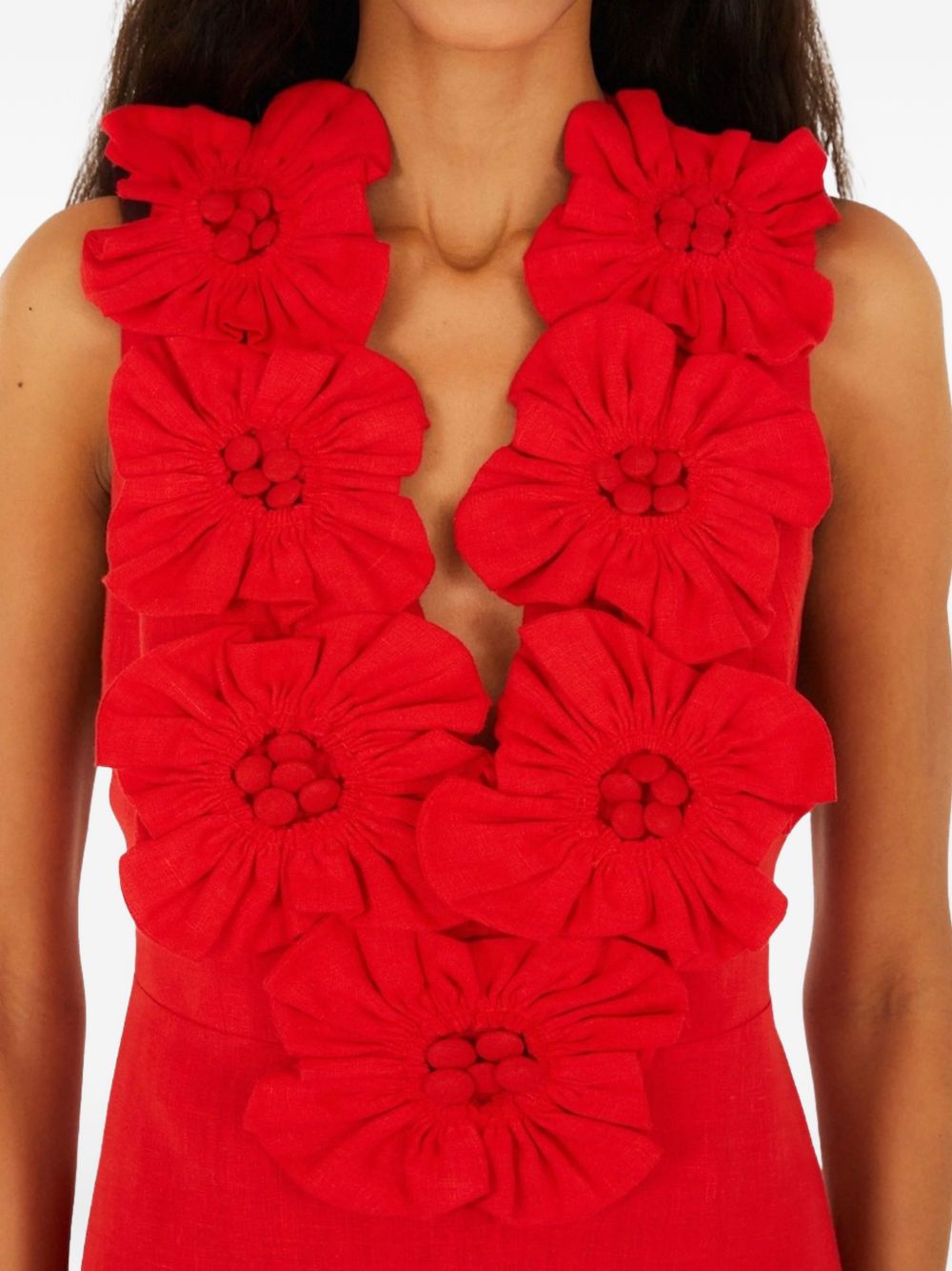 Abito applicazioni floreali 347760 L0028 RED FARM RIO