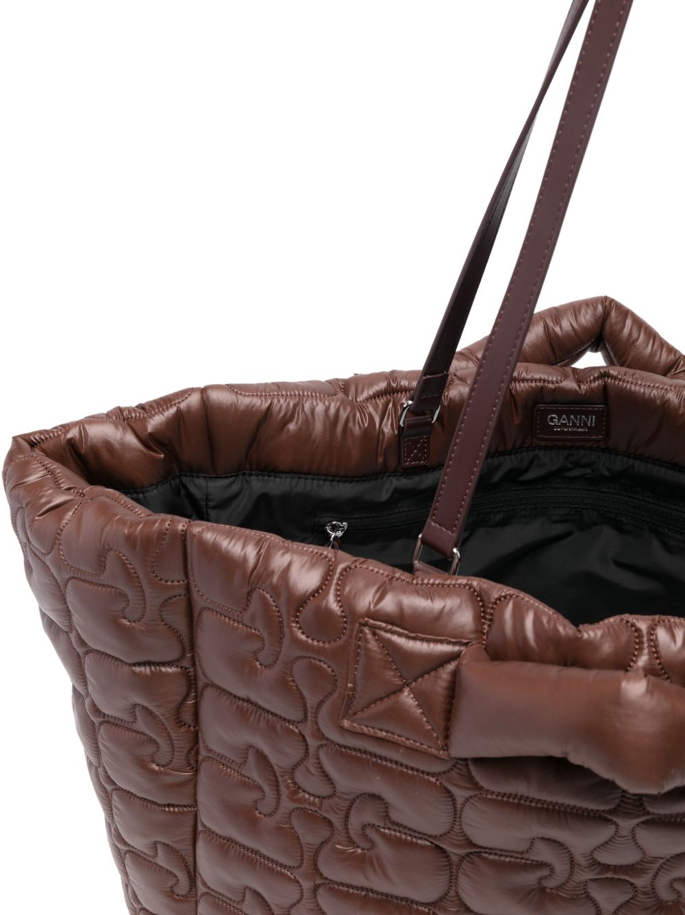 Re-Tech Quilted Tote B2080003 979 CHICORY COFFEE GANNI