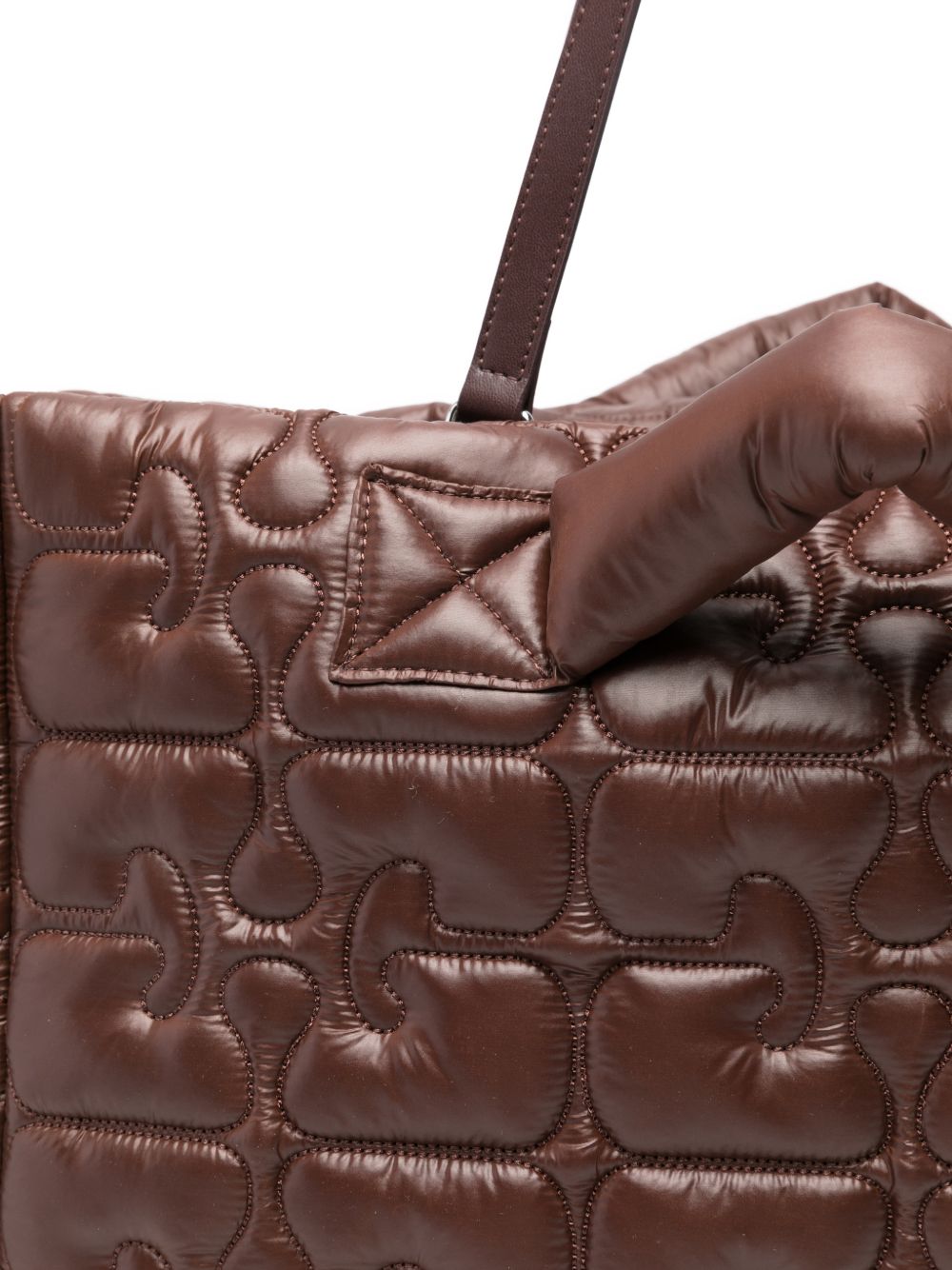 Re-Tech Quilted Tote B2080003 979 CHICORY COFFEE GANNI