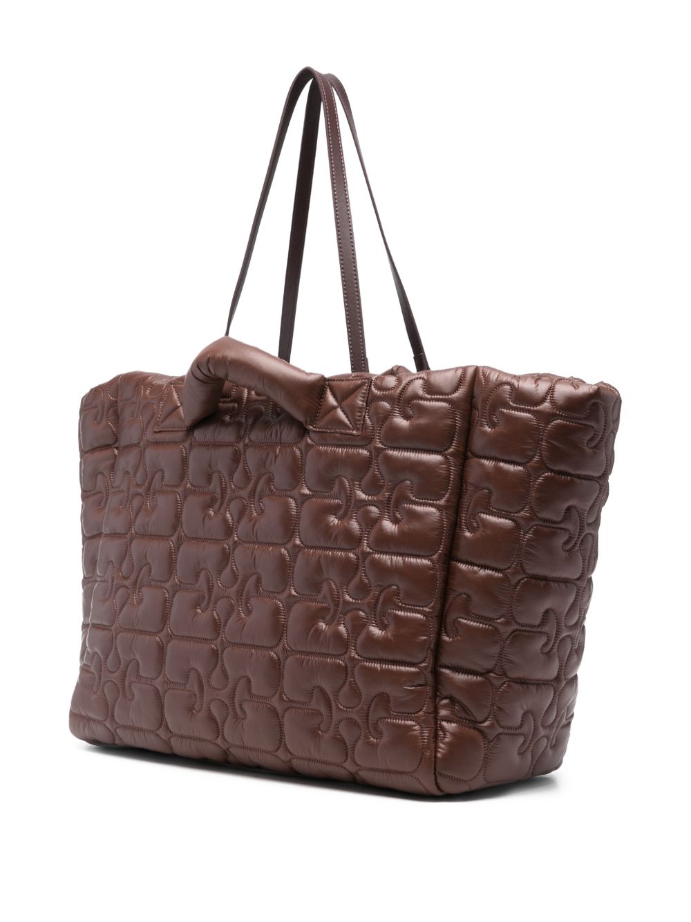 Re-Tech Quilted Tote B2080003 979 CHICORY COFFEE GANNI