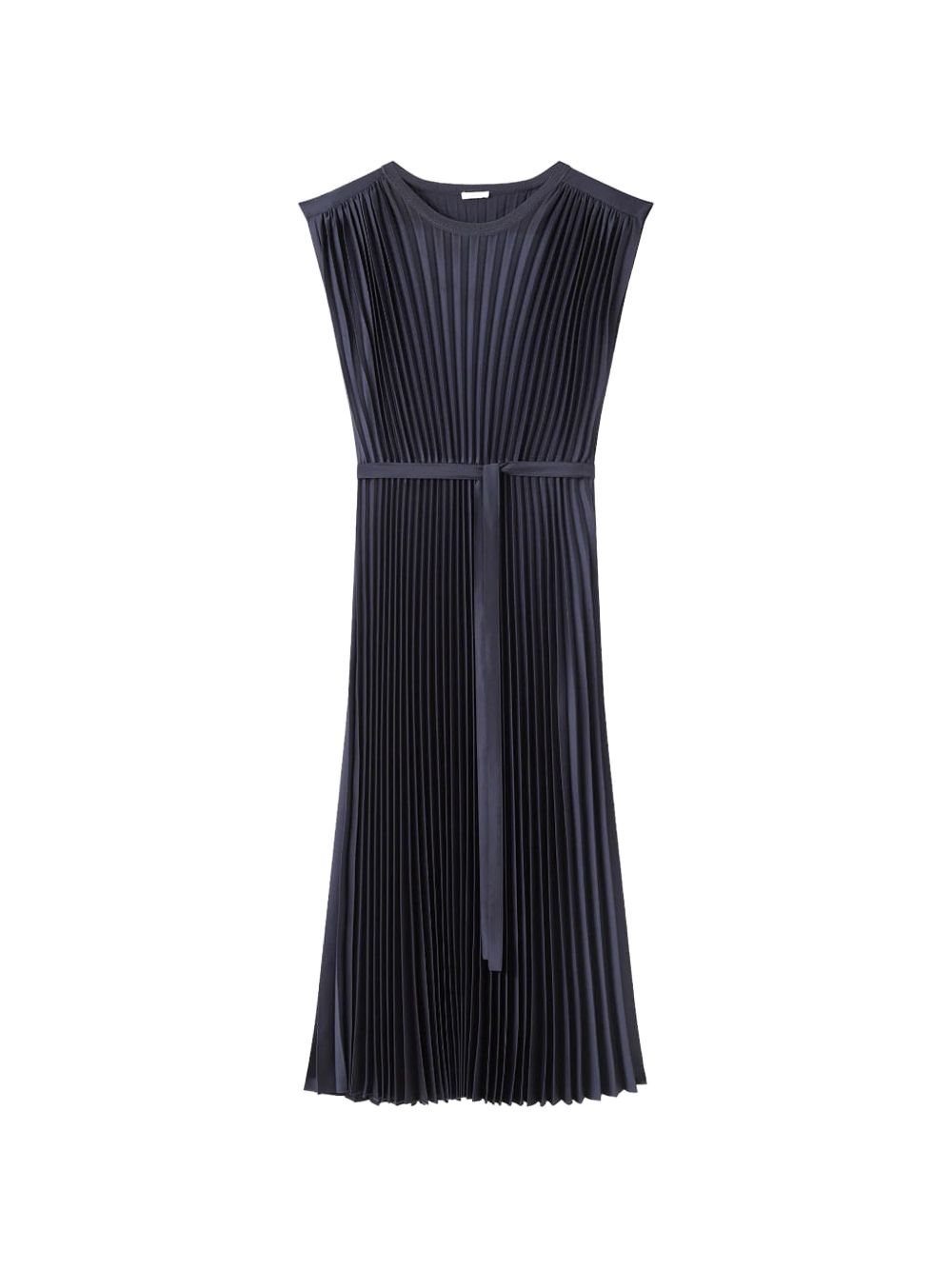 Volta Knit Weave Plissé Dress JF009603 0365 INDIGO JOSEPH