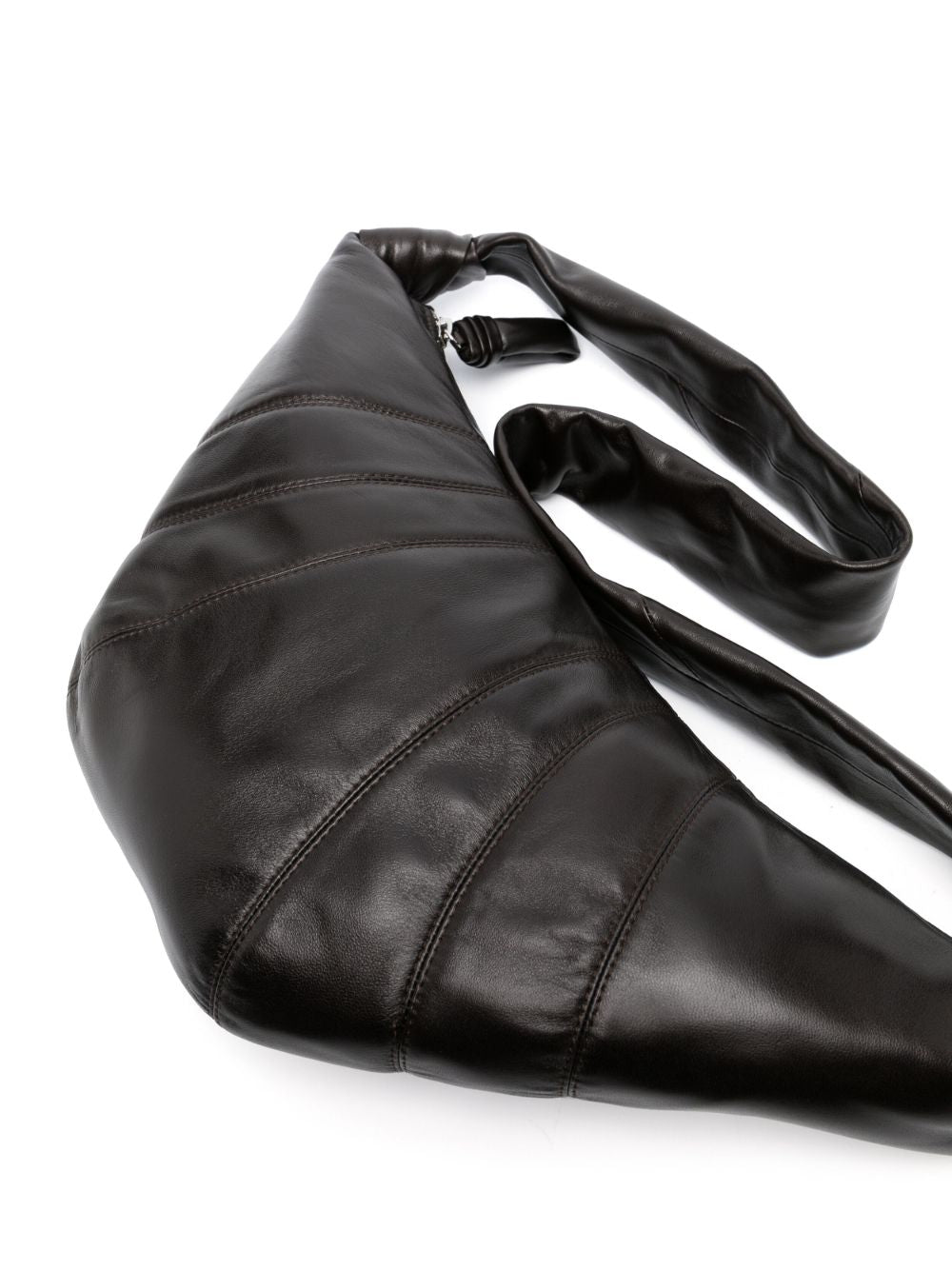 Medium Croissant Bag in Leather BG0001LL095 BR490 DARK CHOCOLATE LEMAIRE