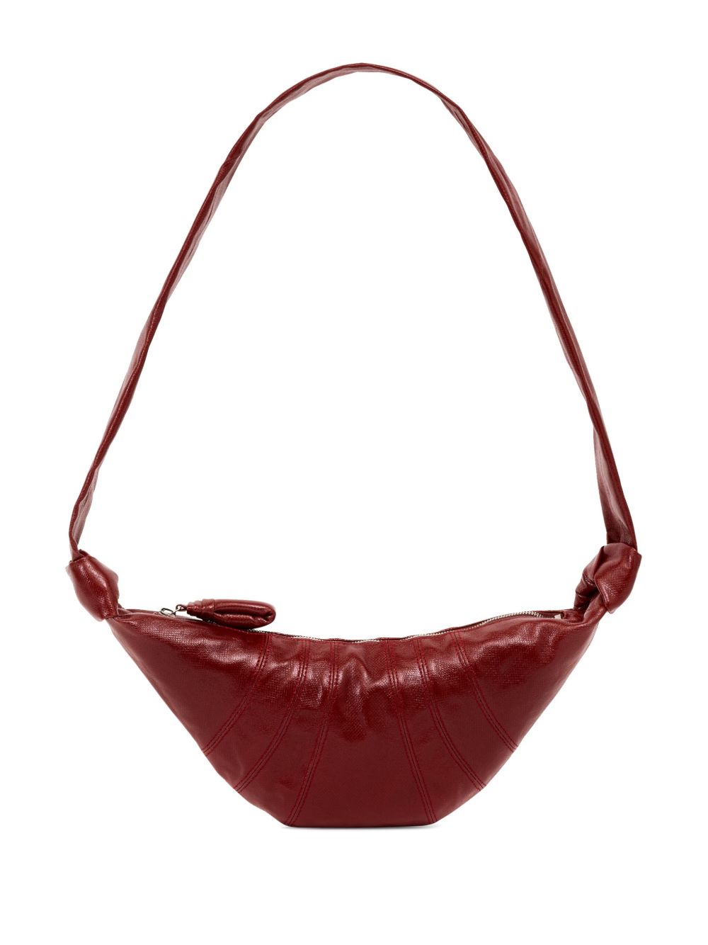 Small Croissant Bag in Coated Cotton BG0003LF1329 RE365 BRICK RED LEMAIRE