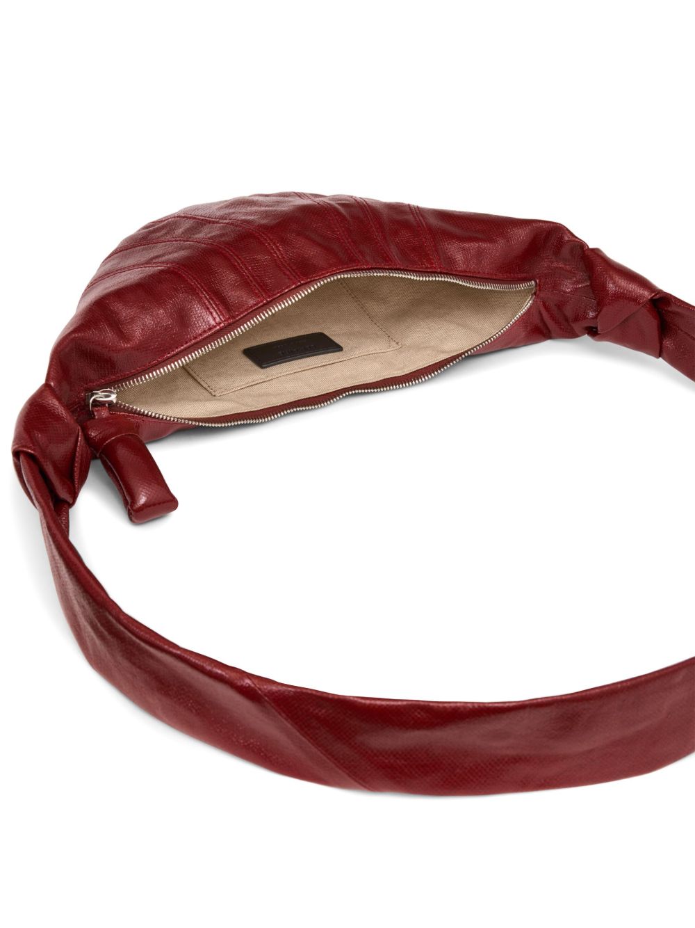 Small Croissant Bag in Coated Cotton BG0003LF1329 RE365 BRICK RED LEMAIRE