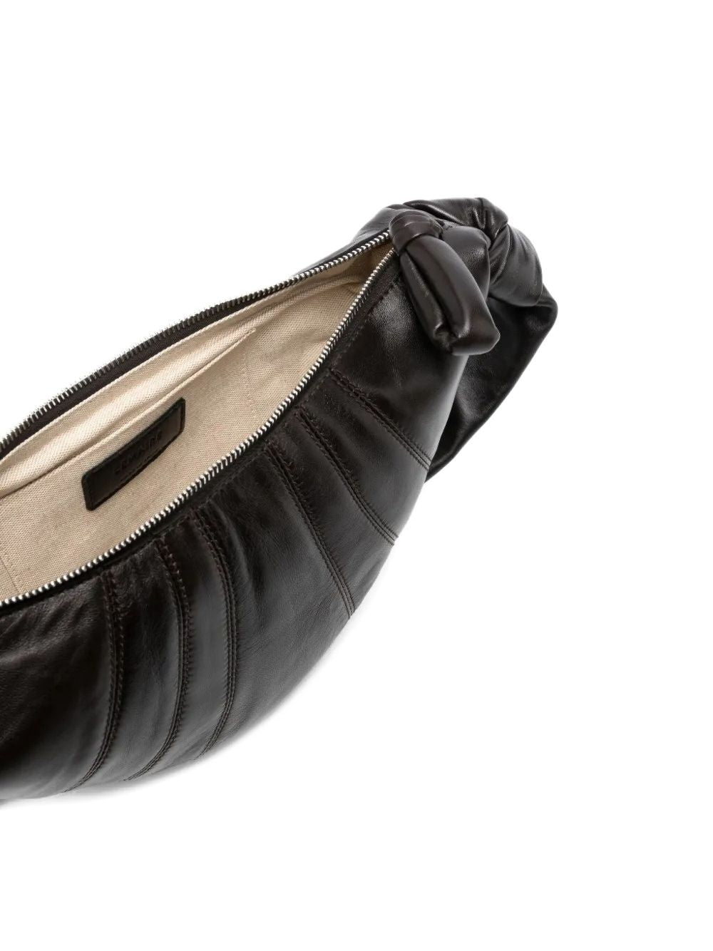 Small Croissant Bag in Leather BG0003LL095 BR490 DARK CHOCOLATE LEMAIRE