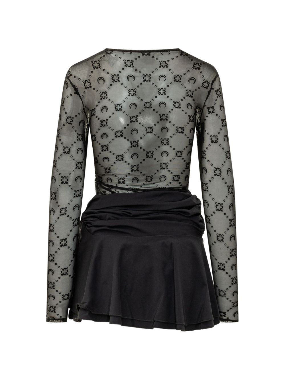 Mini Abito Monogram Mesh Flock WDR470ACJER0005 BK99 BLACK MARINE SERRE