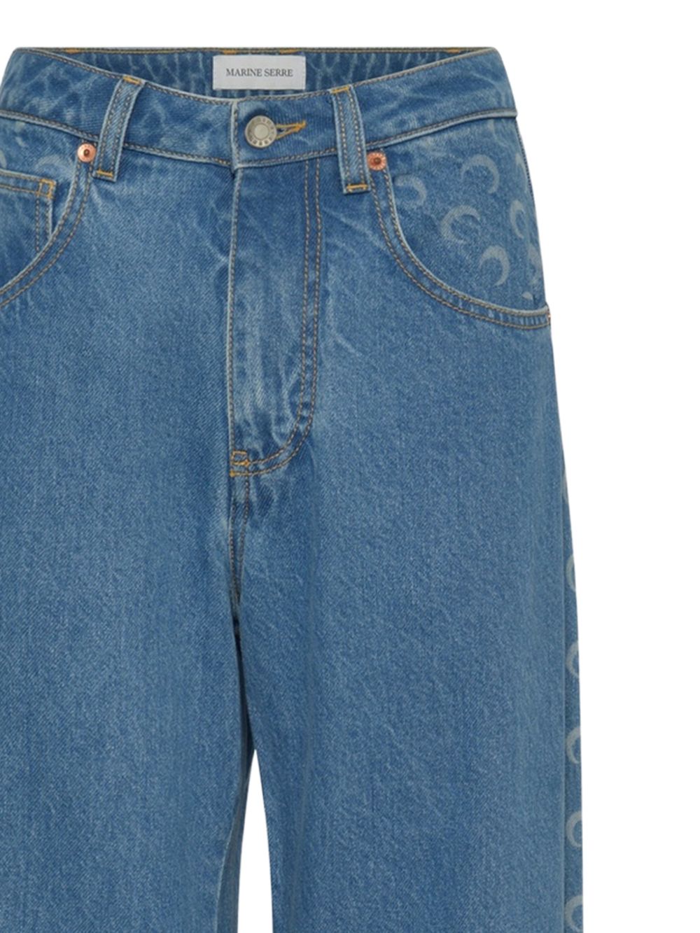 Baggy Jeans Monogram WPA174ACDEN0002 BL05 LIGHT BLUE MARINE SERRE