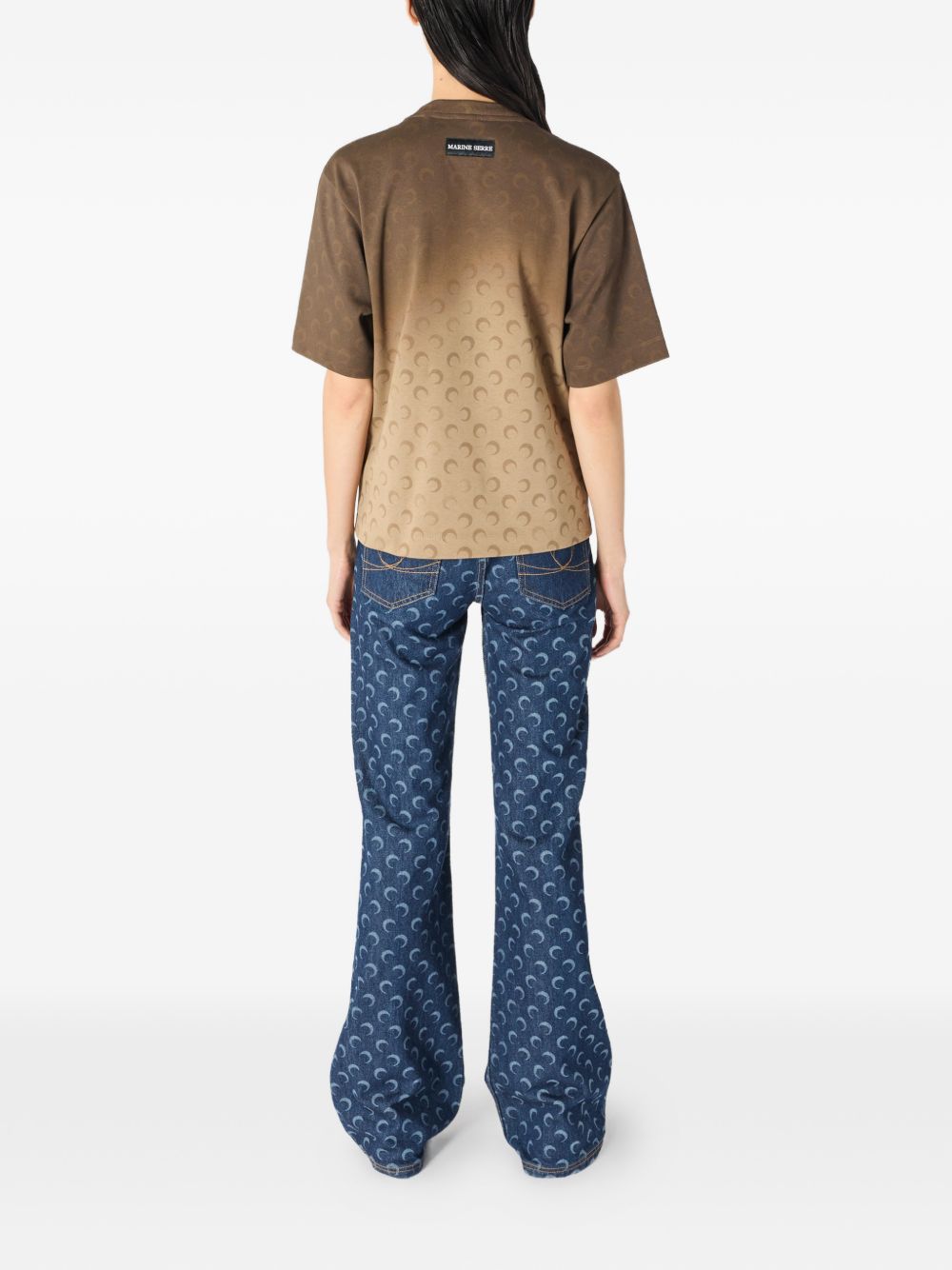 Flare Jeans Monogram WPA180ARDEN0002 BL80 MIDNIGHT BLUE MARINE SERRE
