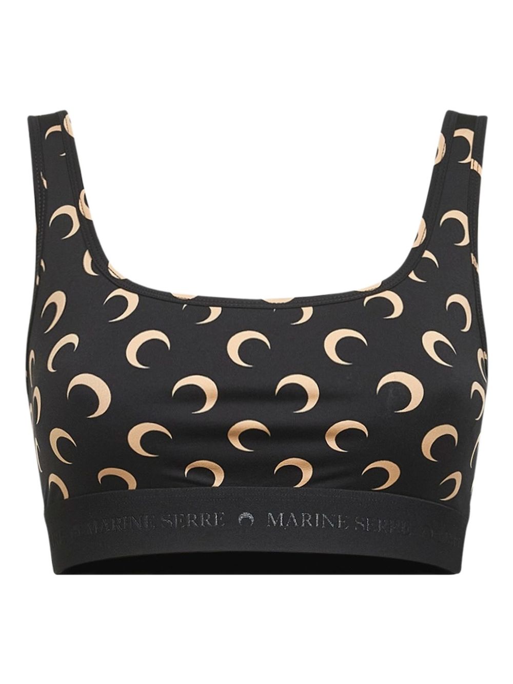 Moon Printed Jersey Sport Bra WUW055BCJER0001 IT99 INVERSE TAN MARINE SERRE