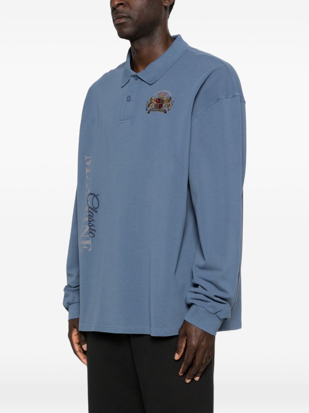 Polo Manica Lunga 688JE02535 BLUE NAVY WASHED MARTINE ROSE