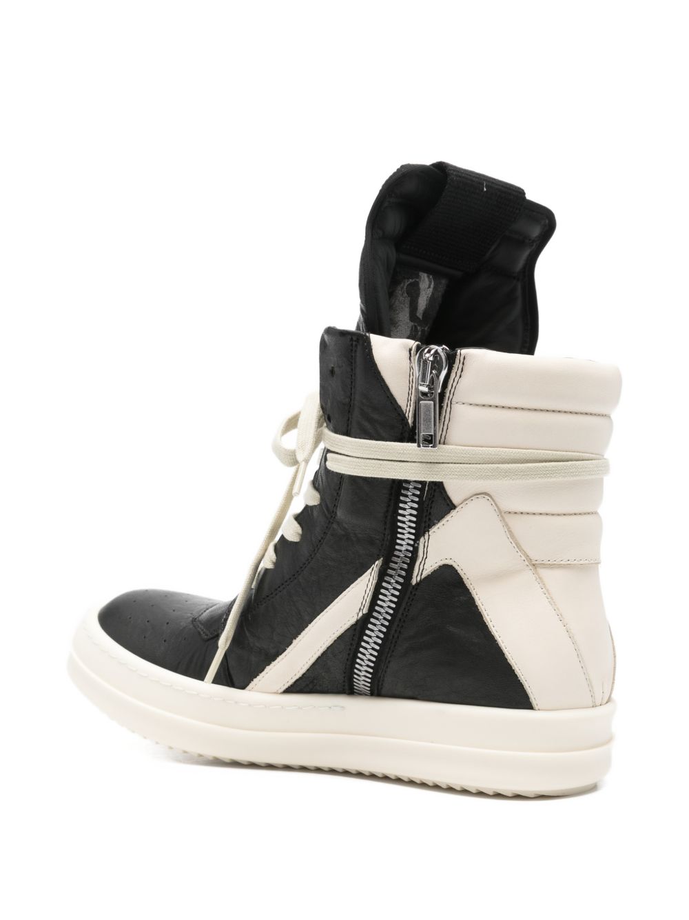 Geobasket In Pelle RP01F6894LCO 911 BLACK WHITE RICK OWENS