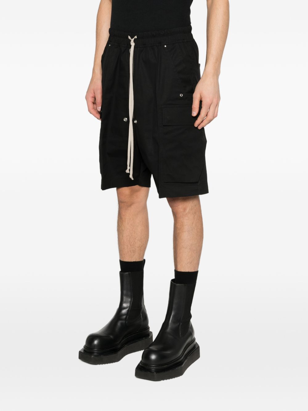 Cargobela Shorts RU01F2360TE 09 BLACK RICK OWENS
