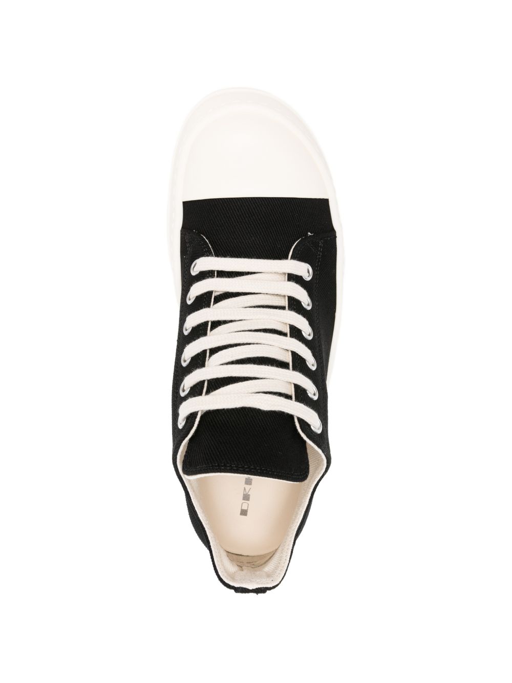 Low Sneakers In Denim DS01F4802DO 911 BLACK WHITE RICK OWENS DRKSHDW