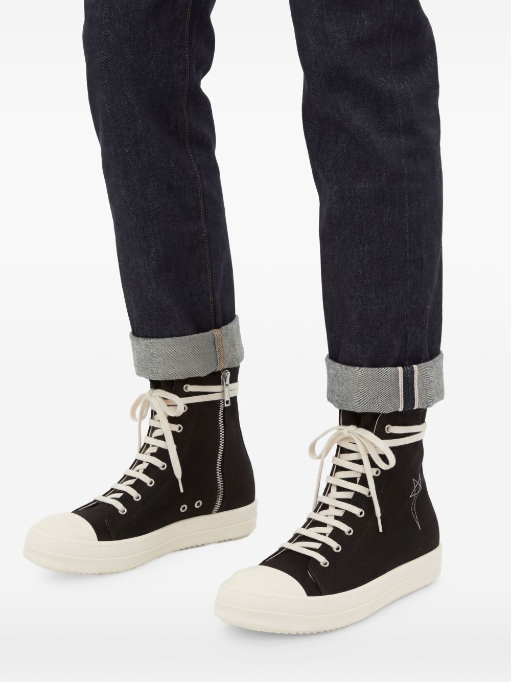 Sneakers In Denim DU01F4800DOEM8 9811 BLACK MILK RICK OWENS DRKSHDW