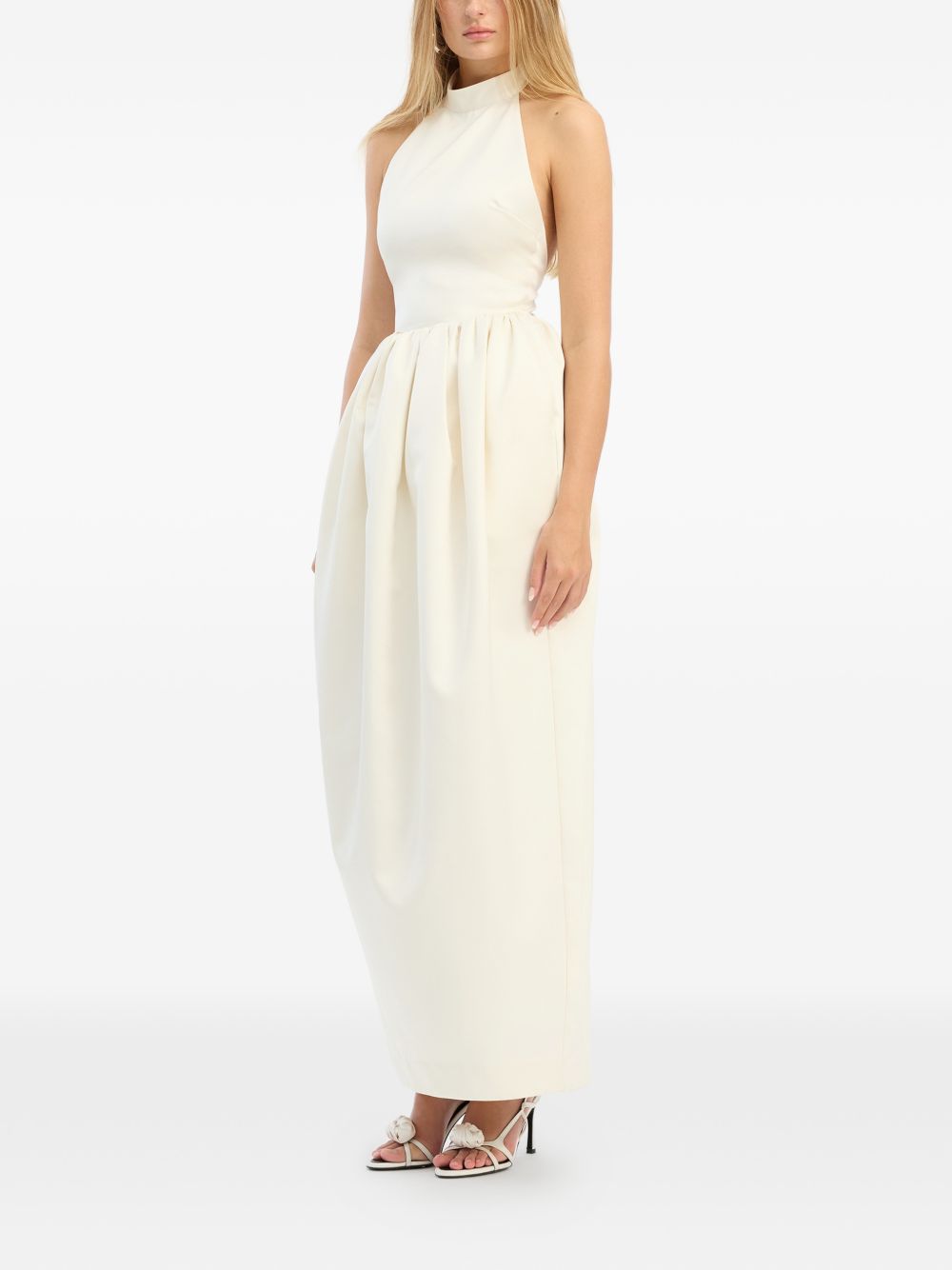 Satin maxi Dress 115752857 857 EGRET ROTATE
