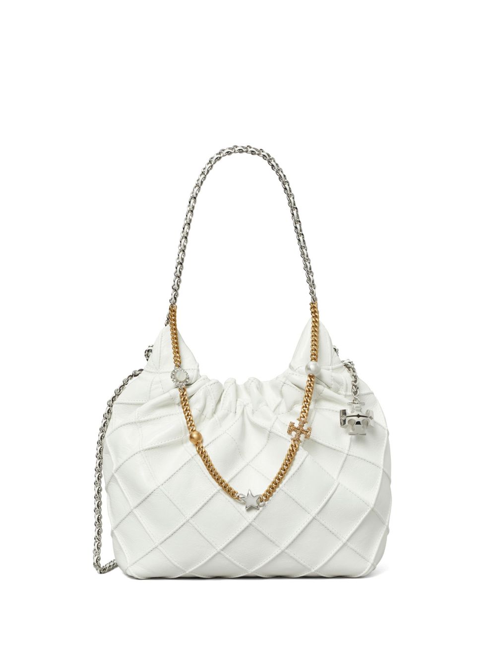 Mini Fleming In Nappa Trapuntata 164022 100 WHITE TORY BURCH