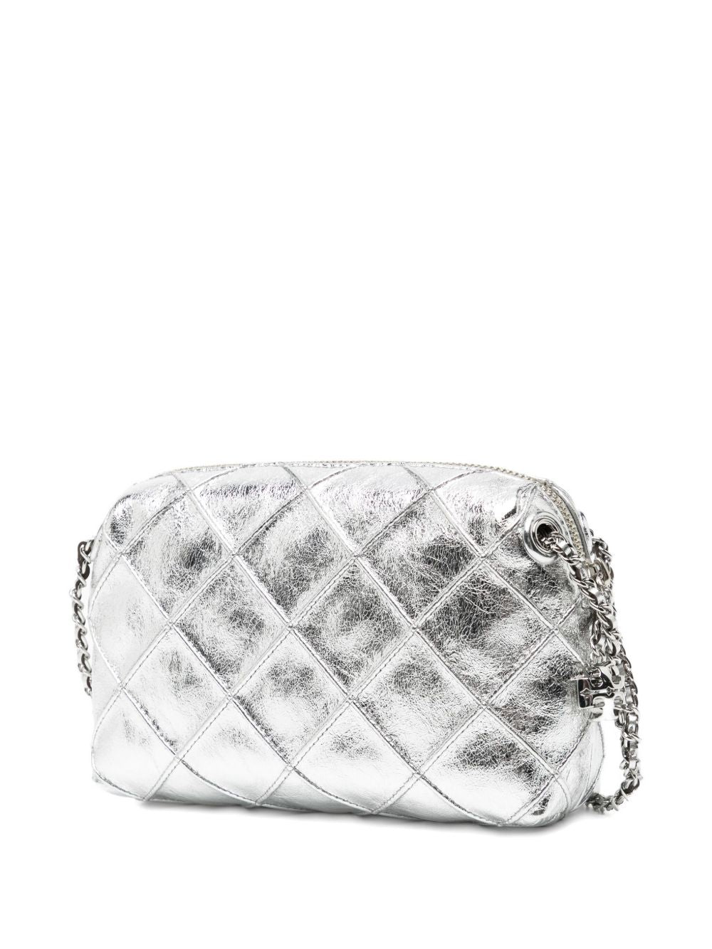Fleming Metallic Soft Crossbody 178233 040 SILVER TORY BURCH