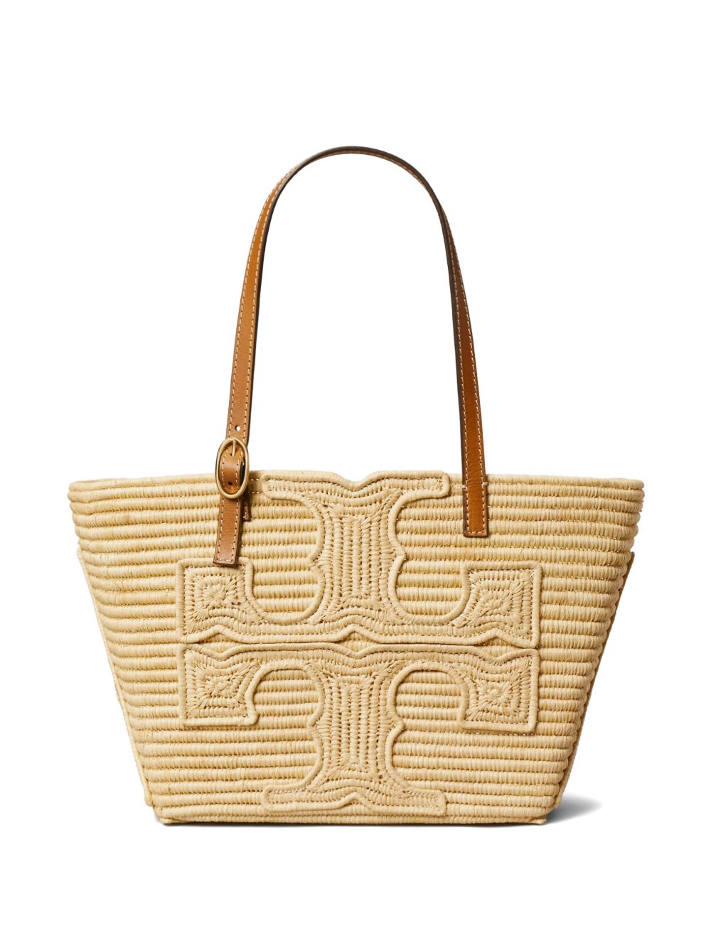 Ella Structured Straw Small Tote 183825 254 NATURAL TORY BURCH