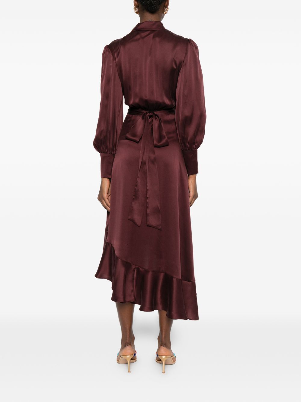 Midi Wrap Dress 8066DS26R MAHOGANY ZIMMERMANN