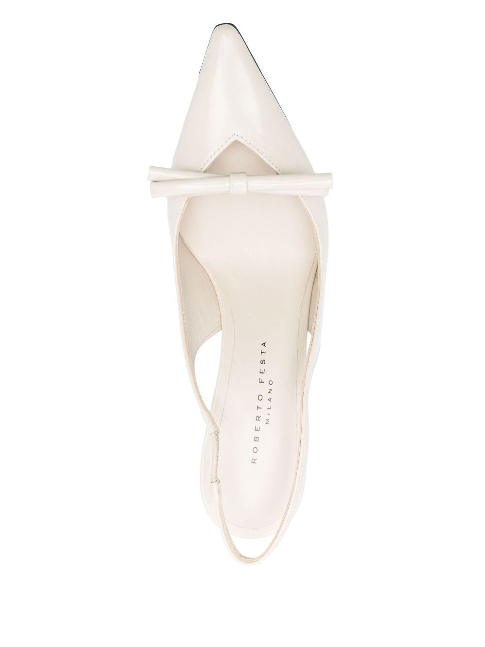 70mm Marigold slingback pumps MARIGOLD SPAZZOLATO STONE ROBERTO FESTA