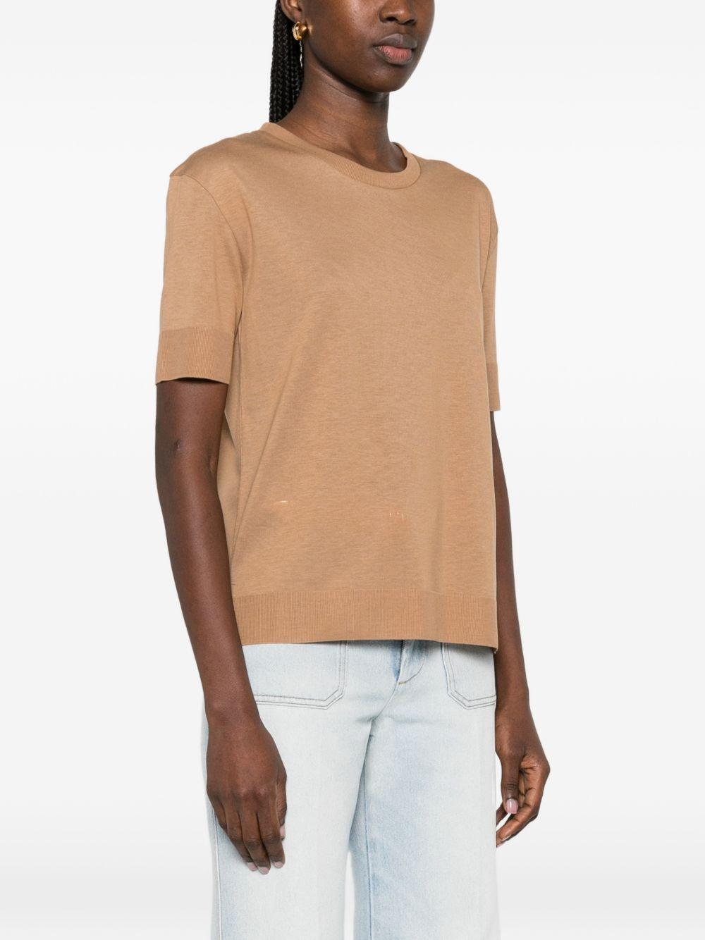 T-shirt in Glam Knit Effect JG000223D52056 2150 CAMEL HERNO