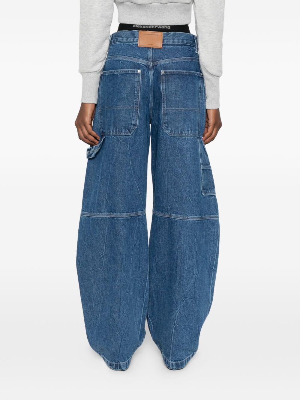 Mid Rise Jeans Con Logo Elastico 4DC1264967 401 DEEP BLUE ALEXANDER WANG