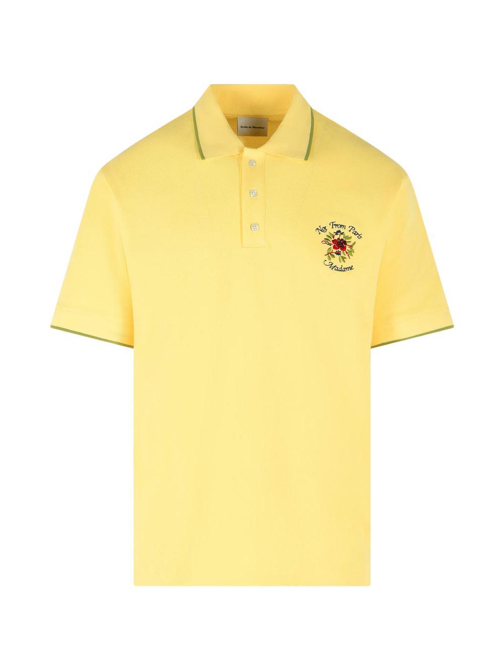Polo Piqué Slogan Rose JPL161CO264 LIGHT YELLOW DROLE DE MONSIEUR