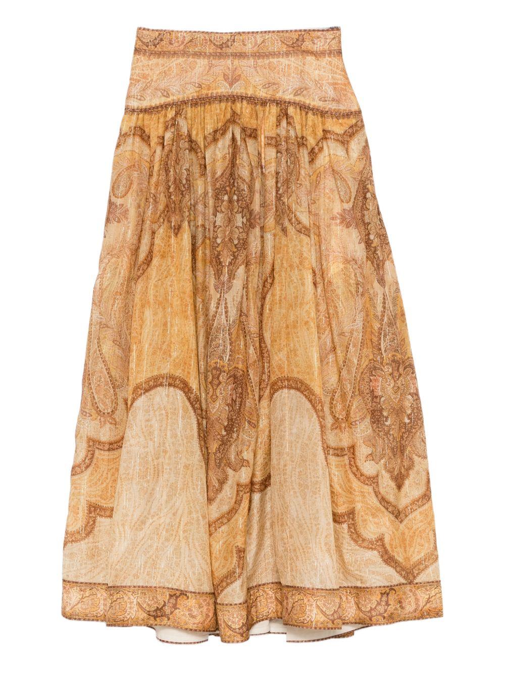 Maxi Gonna Wanderlust 6437SRS262 TAPESTRY MUSTARD ZIMMERMANN