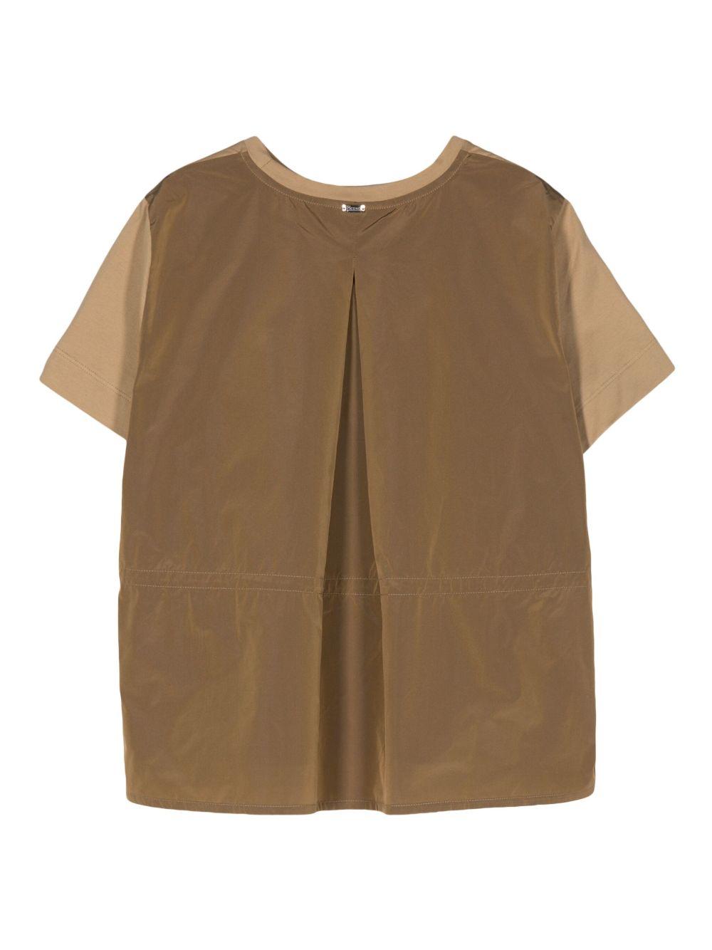 T-shirt in Chic Cotton Jersey e New Techno Taffetà JG000224D52006 2157 CAMMELLO HERNO