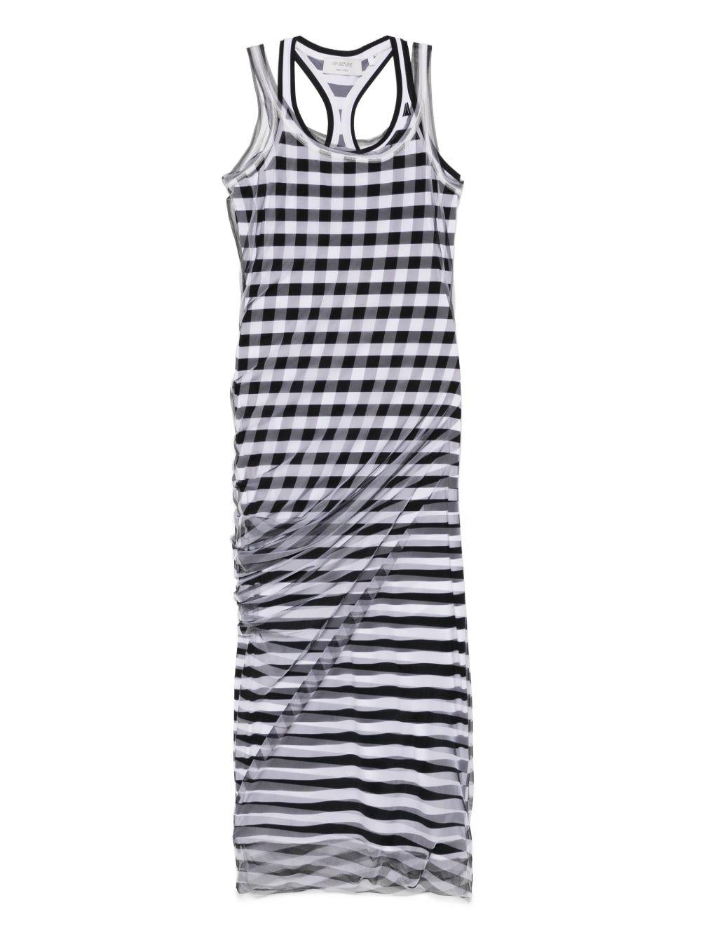 Naro maxi dress NAROMM13291 001 BIANCO NERO SPORTMAX